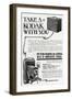 Advert for Kodak Folding Pocket Cameras 1909-null-Framed Art Print