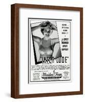 Advert for Maiden Form Bra with Uplift 1936-null-Framed Art Print