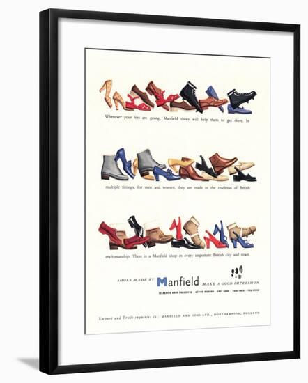 Advert for 'Manfield' Shoes-null-Framed Giclee Print