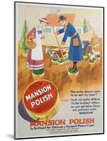 Advert for Mansion Antiseptic Floor Polish, 1933-null-Mounted Giclee Print