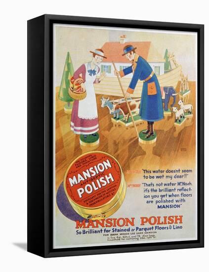 Advert for Mansion Antiseptic Floor Polish, 1933-null-Framed Stretched Canvas