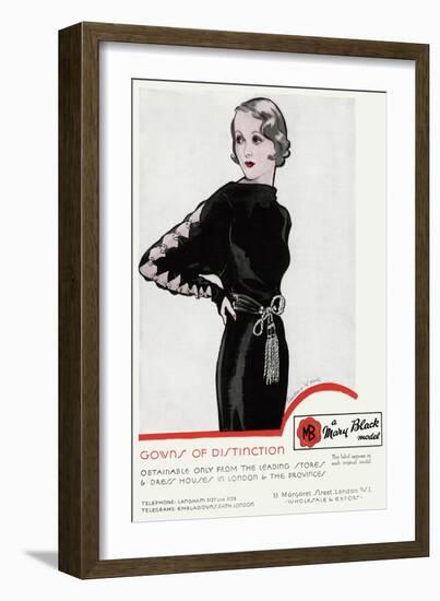 Advert for Mary Black Model 1934-null-Framed Art Print