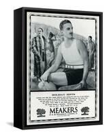 Advert for Meakers Mens Swimwear 1927-null-Framed Stretched Canvas