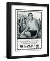 Advert for Meakers Mens Swimwear 1927-null-Framed Art Print