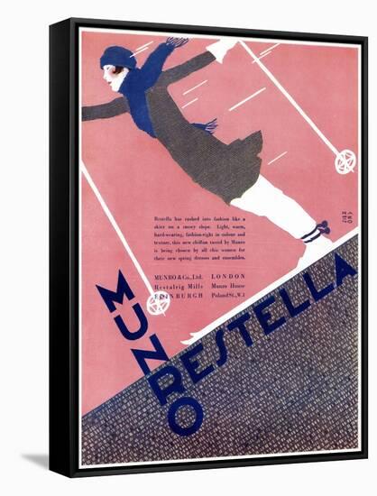 Advert for Munro Fabrics 1930-null-Framed Stretched Canvas