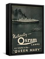 Advert for Osram Lamps, Installed on Queen Mary Ocean Liner-null-Framed Stretched Canvas