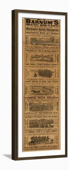 Advert for P T Barnum's Greatest Show on Earth-null-Framed Premium Giclee Print