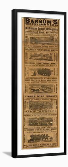 Advert for P T Barnum's Greatest Show on Earth-null-Framed Premium Giclee Print