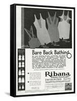 Advert for Ribana Pure Wool Bathing Suits 1931-null-Framed Stretched Canvas