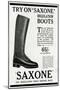 Advert for Saxone Service Boot 1916-null-Mounted Art Print