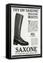 Advert for Saxone Service Boot 1916-null-Framed Stretched Canvas