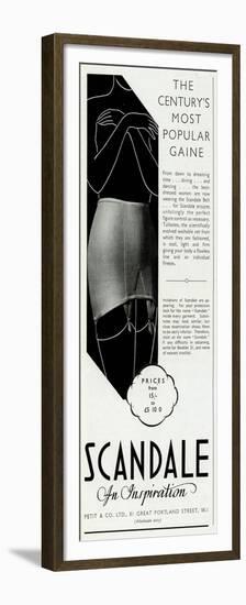 Advert for Scandale Suspenders 1936-null-Framed Premium Giclee Print