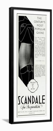 Advert for Scandale Suspenders 1936-null-Framed Premium Giclee Print