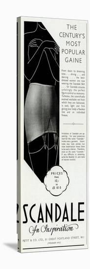 Advert for Scandale Suspenders 1936-null-Stretched Canvas