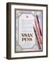 Advert for Swan Pens, 1906-null-Framed Giclee Print