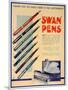 Advert for Swan Pens, 1931-null-Mounted Giclee Print