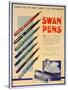 Advert for Swan Pens, 1931-null-Stretched Canvas