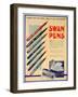 Advert for Swan Pens, 1931-null-Framed Giclee Print