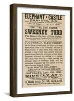 Advert for Sweeney Todd the Demon Barber of Fleet Street-null-Framed Giclee Print