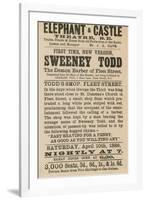 Advert for Sweeney Todd the Demon Barber of Fleet Street-null-Framed Giclee Print