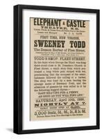 Advert for Sweeney Todd the Demon Barber of Fleet Street-null-Framed Premium Giclee Print