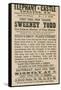 Advert for Sweeney Todd the Demon Barber of Fleet Street-null-Framed Stretched Canvas