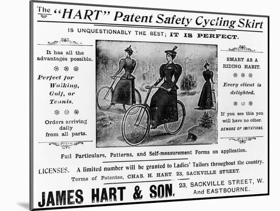 Advert for the "Hart" Patent Safety Cycling Skirt, C.1897-null-Mounted Giclee Print