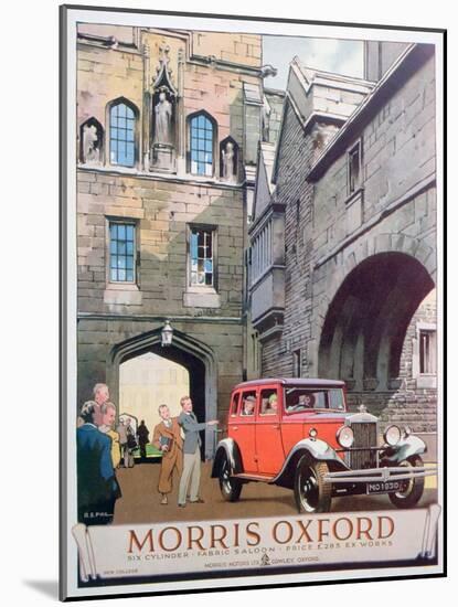 Advert for the Morris Oxford Motor Car, 1930-null-Mounted Giclee Print