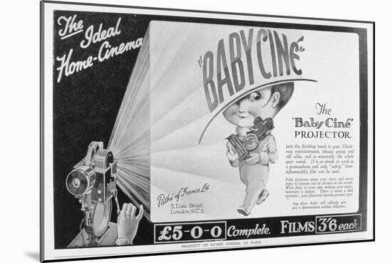 Advert for the Pathe 'Babycine' Film Projector, 1926-null-Mounted Giclee Print