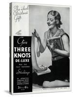 Advert for Three Knots De-Luxe Stockings 1934-null-Stretched Canvas