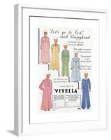 Advert for Viyella Children's Sleepwear 1936-null-Framed Giclee Print