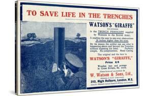 Advert for Watson's Giraffe Trench Periscope 1915-null-Stretched Canvas