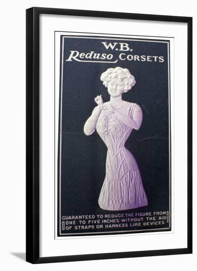 Advert for Wb Reduso Corsets, 1900s-null-Framed Giclee Print