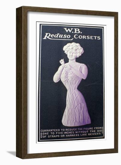 Advert for Wb Reduso Corsets, 1900s-null-Framed Giclee Print