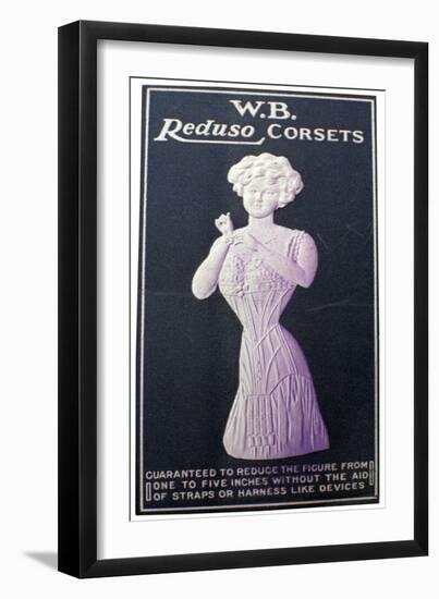 Advert for Wb Reduso Corsets, 1900s-null-Framed Giclee Print