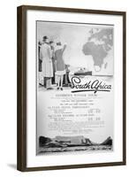 Advert for Winter Tours of South Africa, 1928-null-Framed Giclee Print