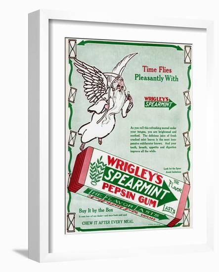 Advert for Wrigley's Spearmint Pepsin Gum, 1913-null-Framed Giclee Print