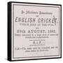 Advert from the Sporting Times in August 1882 Which Introduced the Concept of the Ashes-null-Framed Stretched Canvas