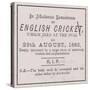 Advert from the Sporting Times in August 1882 Which Introduced the Concept of the Ashes-null-Stretched Canvas