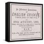 Advert from the Sporting Times in August 1882 Which Introduced the Concept of the Ashes-null-Framed Stretched Canvas