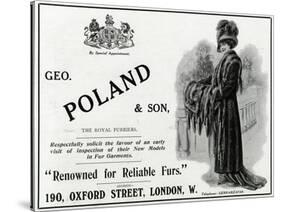 Advert Geo. Poland and Son Furs-null-Stretched Canvas