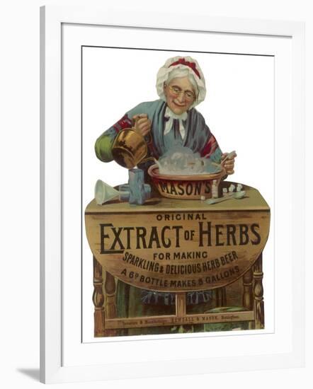 Advert, Mason's Herb, Beer-null-Framed Art Print