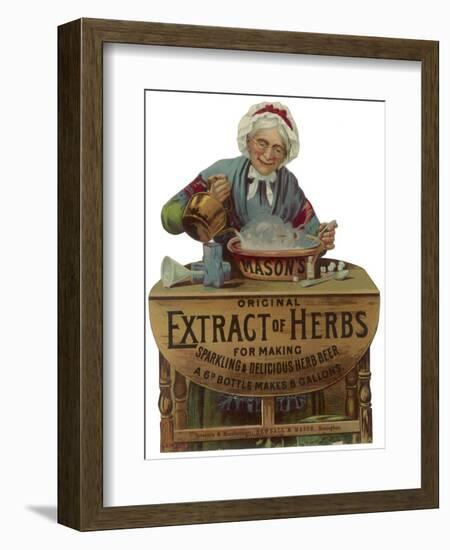 Advert, Mason's Herb, Beer-null-Framed Art Print