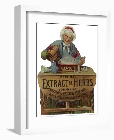 Advert, Mason's Herb, Beer-null-Framed Art Print