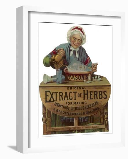 Advert, Mason's Herb, Beer-null-Framed Art Print