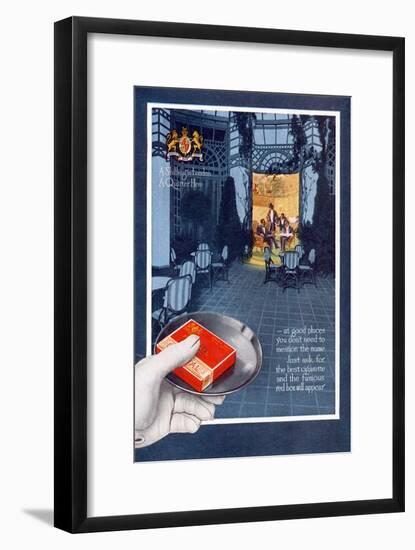 Advert, Pall Mall Cigs-null-Framed Art Print