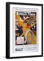 Advert, Pirelli Tyres-null-Framed Art Print