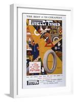 Advert, Pirelli Tyres-null-Framed Art Print