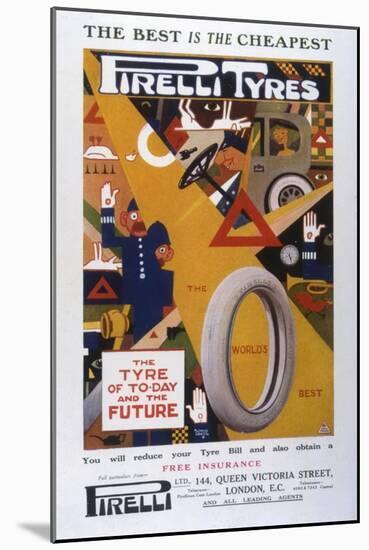 Advert, Pirelli Tyres-null-Mounted Art Print