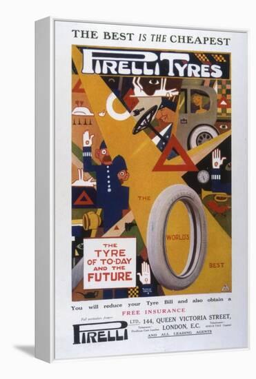 Advert, Pirelli Tyres-null-Framed Stretched Canvas
